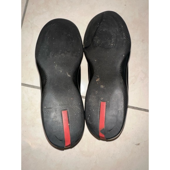 Prada Black leather slide on loafers men black slides US 10.5 - Picture 9 of 14